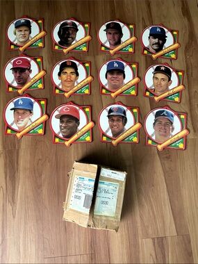 Set of 12 Vintage Tara Toy Baseball Plaques in original box from Sears
